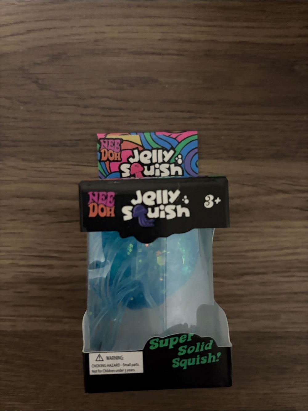 Nee Doh Jelly Squish Blue Super Solid Squish Toy